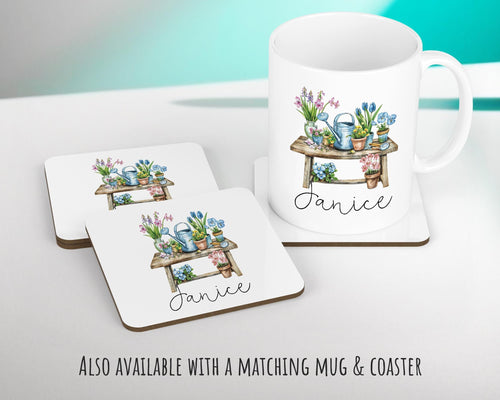 Personalised Gardening Gift Cushion Printed Name Design - Cushion Throw Pillow for Him Her - Retirement Gift Idea for Nan Grandad SMC035