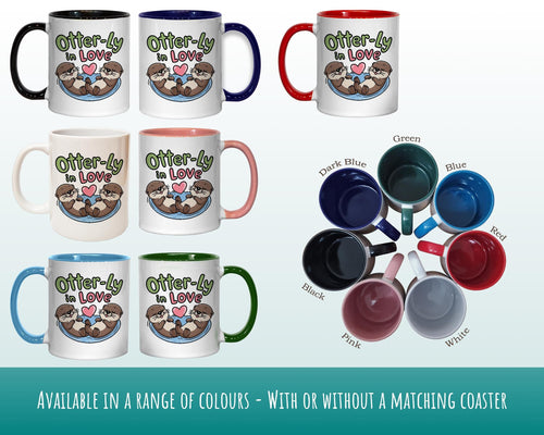 Otter Couple Valentines Day Gift for Boyfriend Husband - 'Otter-ly In Love' Custom Wedding Anniversary 11oz Coffee Mug for Couples SV0018