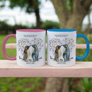 Personalised Couples Mugs Penguin Valentines Day Gift - Mr and Mrs Mugs His and Hers Wedding Anniversary Coffee Mugs - 11oz Ceramic MGZ515