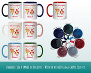 Kawaii Pizza Valentines Day Gift for Boyfriend Husband - Perfect Match Custom Wedding Anniversary 11oz Coffee Mug for Couples SV014