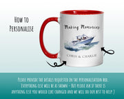 Personalised Boat Mug Gift - Great Gift for Boat Owners and Sailors - Boating Decor Boats Design Mug & Coaster - New Boat Yacht Gifts MGZ370