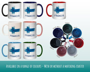 Personalised Scottish Flag Mug Gift - Great Gift for British Scotland Citizenship Visitor - Watercolour Flag Design Mug & Coaster MGZ368