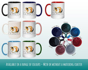 Personalised Guinea Pig Mug Gift - Great Gifts for Small Animal Lovers - Watercolour Guinea Pig Pet Design Mug & Coaster MGZ330