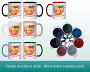 Kawaii 'I Ap-peach-iate You' Valentines Day Gift for Boyfriend Husband - Custom Wedding Anniversary 11oz Coffee Mug for Couples SV0020