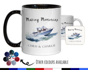 Personalised Boat Mug Gift - Great Gift for Boat Owners and Sailors - Boating Decor Boats Design Mug & Coaster - New Boat Yacht Gifts MGZ370