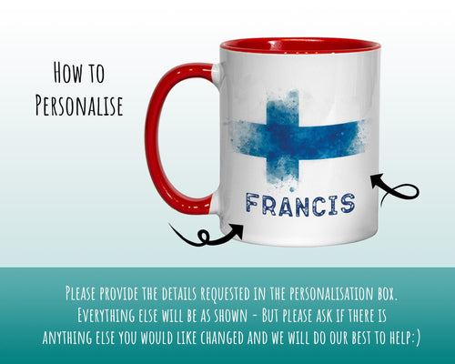 Personalised Scottish Flag Mug Gift - Great Gift for British Scotland Citizenship Visitor - Watercolour Flag Design Mug & Coaster MGZ368