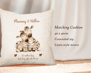 First Mothers Day Gift Personalised Present - Zebra Design Babygrow Tee Vest Gift for New Mum from Baby Zebra Print Matching Cushion SMC010