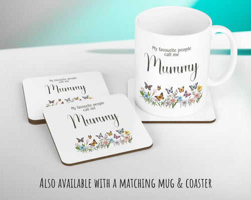 Mummy Gift Cushion - Personalised Scatter Cushion Pillow for Her Women - Butterfly Flowers Custom Name Mama Gift for Mum Mothers Day BC007