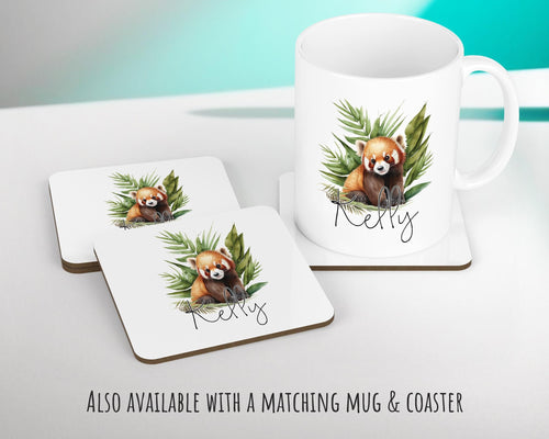 Personalised Red Panda Gift Cushion Printed Name Design - Cushion Throw Pillow for Him Her - Panda Bear Lover Gift Idea Animal Lover GMC001