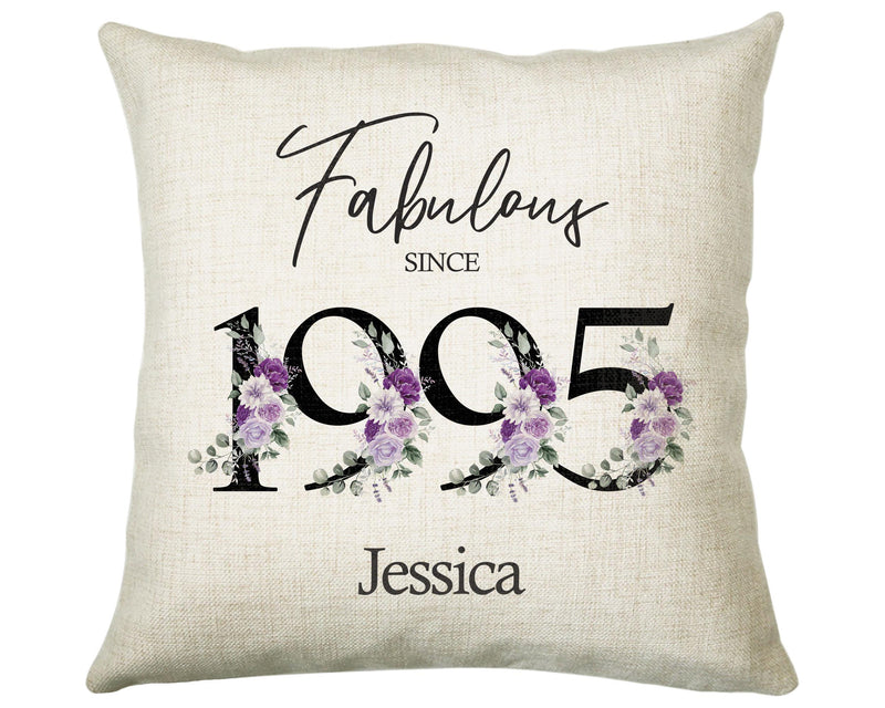 30th Birthday Gift for Her Personalised 1995 Birthday Cushion Age 30 Gift for Women - Ladies Floral Design Mum Daughter Sister Thirty BNP30C