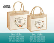 40th Birthday Gift For Women Personalised Jute Bag - Gift For Her Floral Tote Bag Gifts - Forty 40 Fabulous Since 1986 Shopping Bag BNL40T