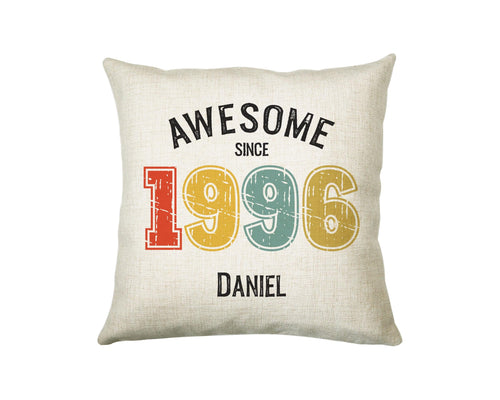 30th Birthday Gift for Men - Personalised Birthday Cushion Age 30 Gift for Him Custom Retro Vintage Number Design Dad Grandad Thirty BNG30C