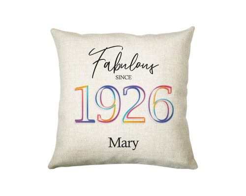 100th Birthday Gift for Women - Personalised 1926 Birthday Cushion Age 100 Gift for Her - Ladies Floral Design Mum Nan Gran Hundred BNN100C