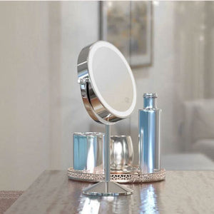 Illuminated Round Cosmetic Mirror Rechargeable Diameter 20cm