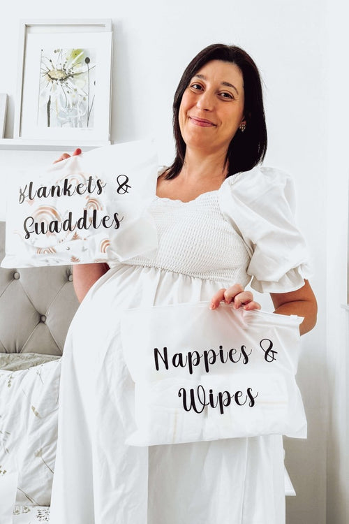 Maternity Bag Organizers x14 | Zip Lock Reusable Bags Set | Baby Shower Essentials