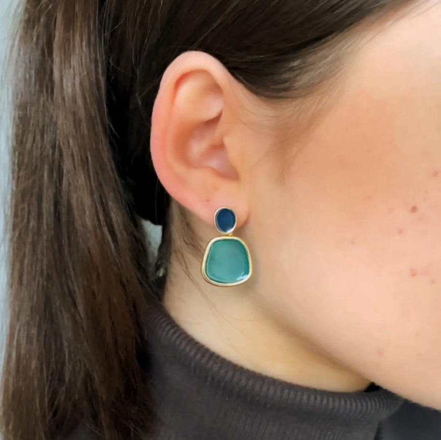 Kitty Mismatch Transparent Earrings