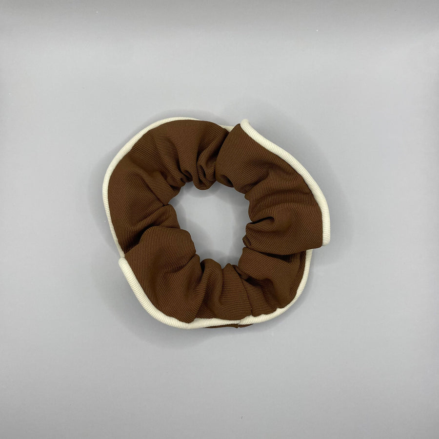 Brooklyn Coffee And White Scrunchie