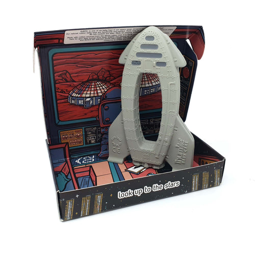 OrBITEr® Rocket - Natural Rubber Space Teether Baby Toy