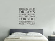 Inspirational Follow Your Dreams Wall Sticker