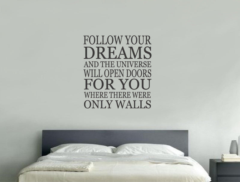Inspirational Follow Your Dreams Wall Sticker