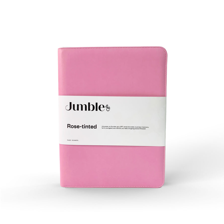 Intentus Organiser A4 PU Leather-Like Folder with Ruled Refill Pad