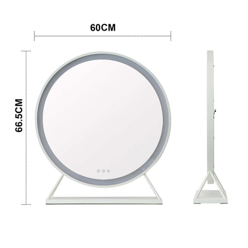Marilyn Round Hollywood Mirror White 60x67cm