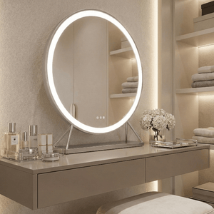 Isla Round Silver LED Mirror – 60cm Diameter