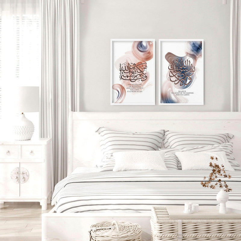 Islam decorations | set of 2 bedroom wall art