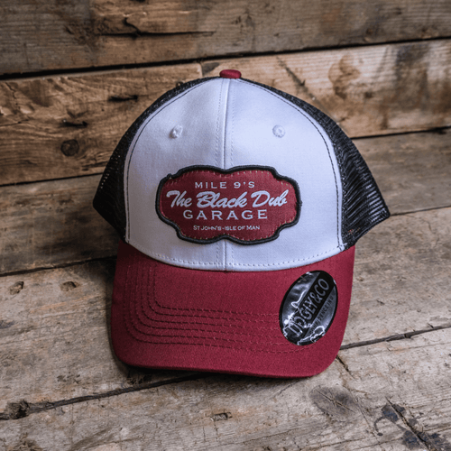 Burgundy Black Dub Garage Trucker Hat