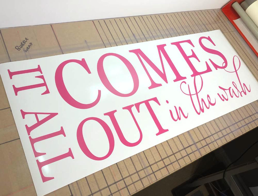 It All Comes Out in the Wash Wall Sticker – Laundry Room Wall Decal