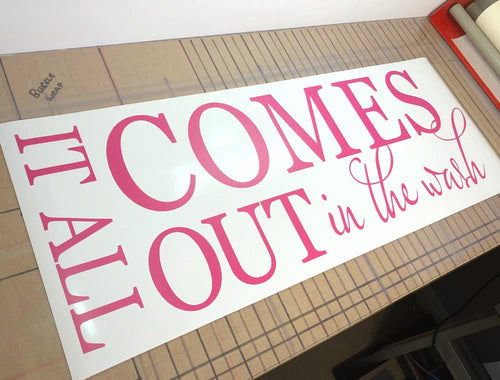 It All Comes Out in the Wash Wall Sticker – Laundry Room Wall Decal