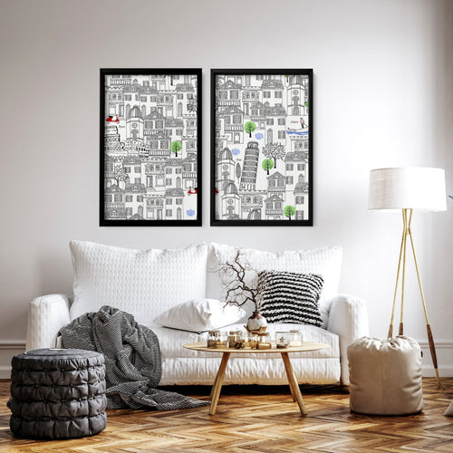 Italy print wall art | set of 2 travel posters