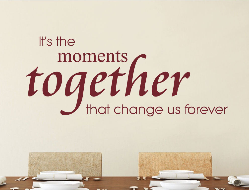 Its the Moments Together Wall Sticker Quote