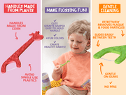 Jack N’ Jill Fairy Floss Kids Biodegradable Dental Flossers – 30 Pack