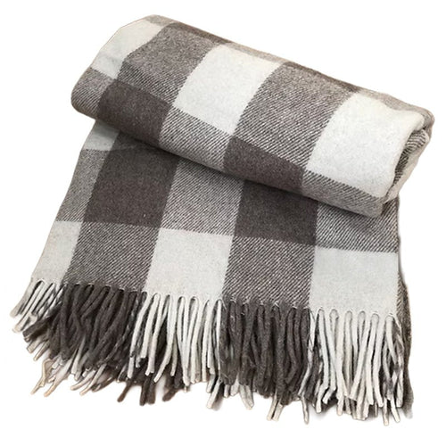 Jacob Check Recycled Wool Blanket