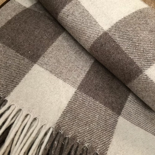 Jacob Check Recycled Wool Blanket