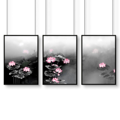 Japandi Interiors | Set of 3 Asian Inspired Wall art Prints
