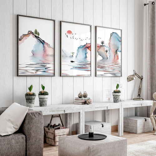 Japan print | set of 3 framed wall art prints