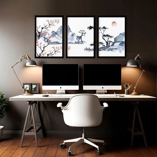 Cherry Blossom Prints – Set of 3 Japanese Wall Art
