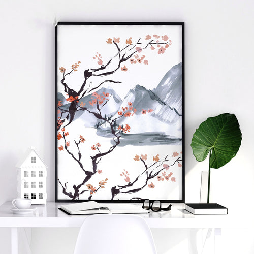 Cherry Blossom Prints – Set of 3 Japanese Wall Art