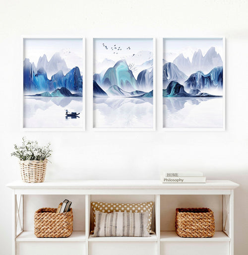 Japan landscape art | set of 3 wall art prints