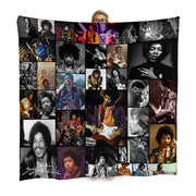 Jimi Hendrix Montage Celebrity Fleece Throw - Large Size 150cm X 150xcm