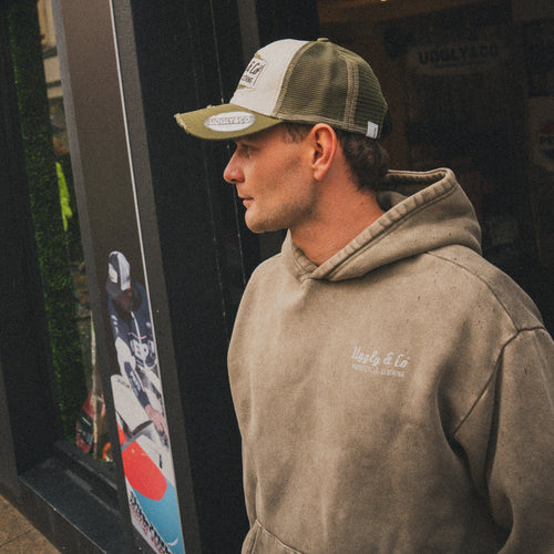 Green Diamond Acid Wash Hoodie