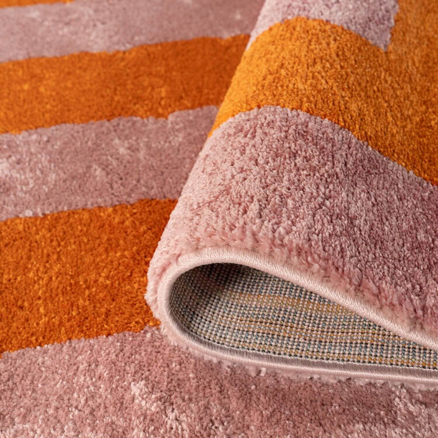 Joli Geometric Orange & Pink Rug