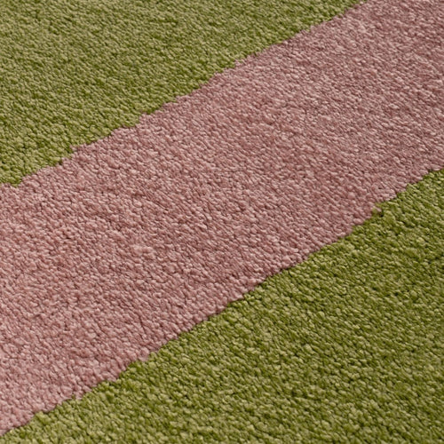 Joli Geometric Green & Pink Rug
