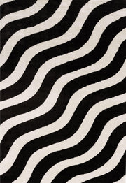 Joli Wave Black & White Rug