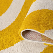 Joli Wave Yellow & White Rug
