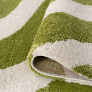 Joli Wave Green & White Rug