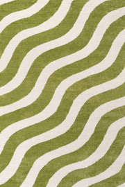 Joli Wave Green & White Rug