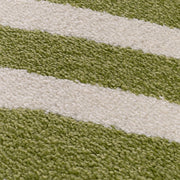 Joli Striped Green & White Rug